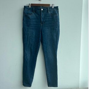 American Eagle 360 Stretch Highest Waist Jean Women's 14- With Love Patch